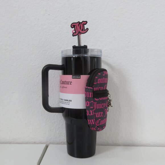 Juicy Couture 40oz Hot/Cold Stainless Steel Tumbler With Pouch - Picture 1 of 7